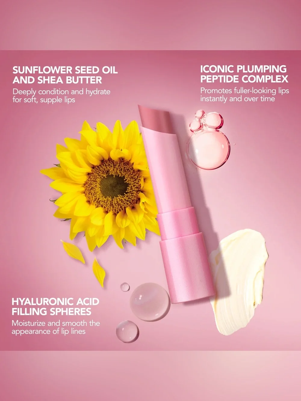 NIB Buxom Full-On Plumping Lip Glow Balm - Peach Smoothie - Size 2g